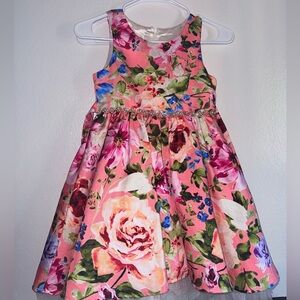 Couture princess Elegant Floral Kids Dress in Pink